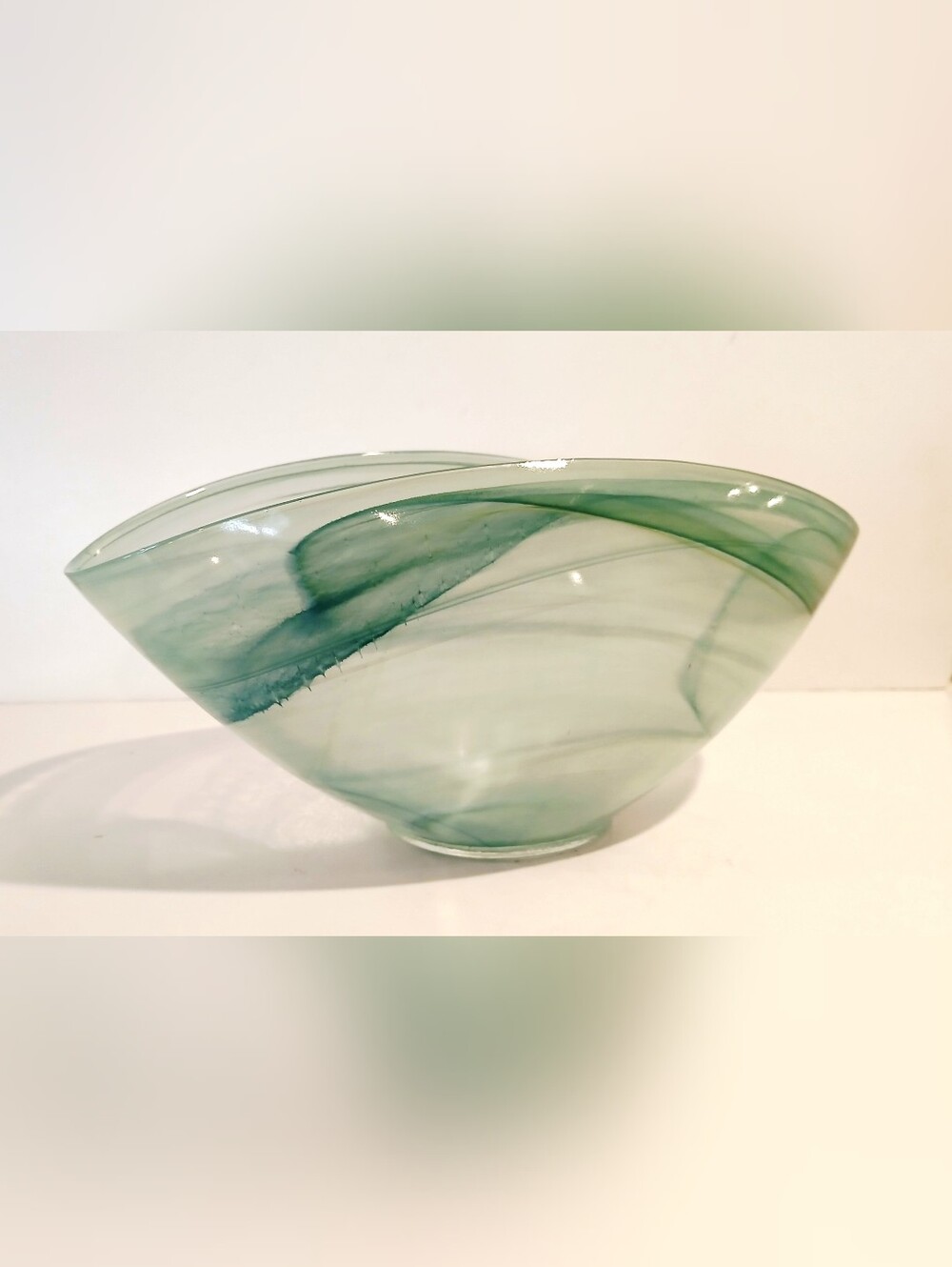 Decorative Glass Bowl in Seafoam Green